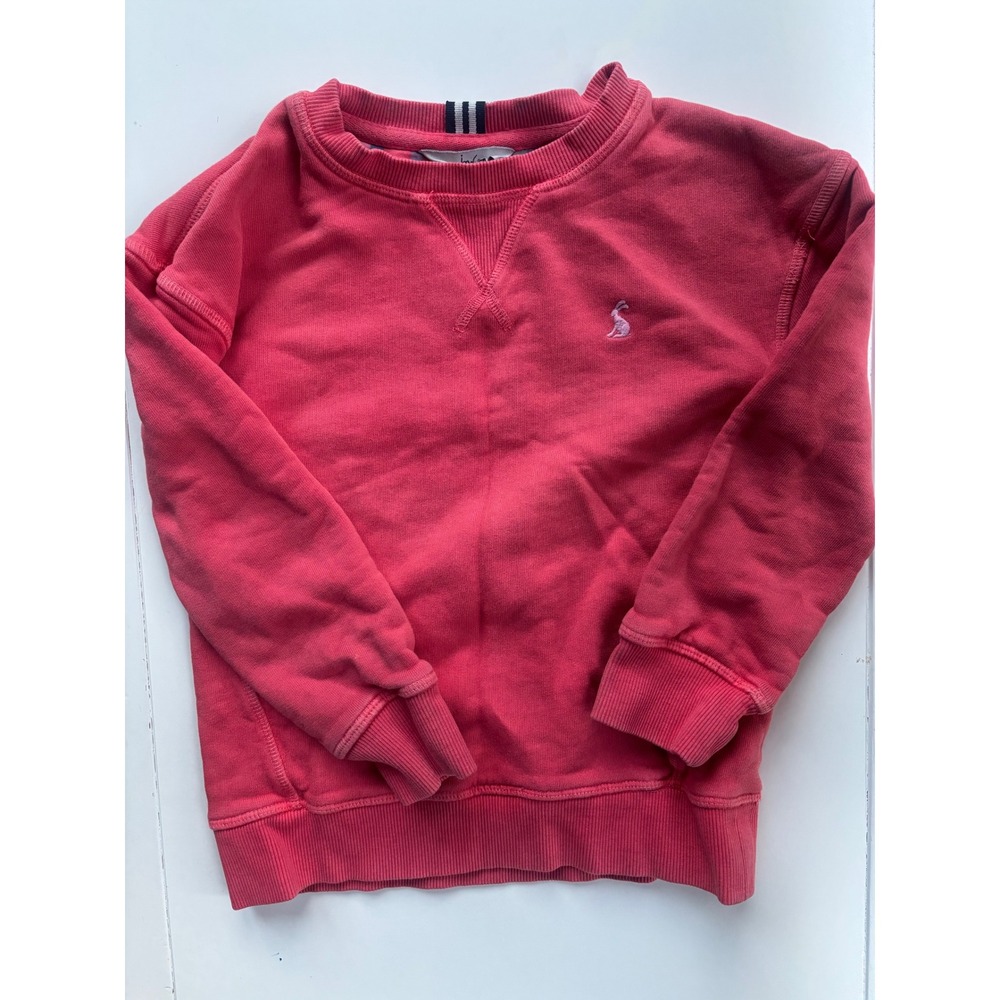 Joules Bunny Logo Crewneck Sweatshirt Red Boys Size 6 Years